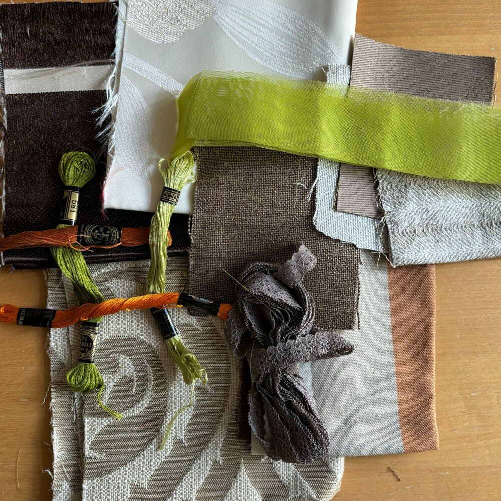 Slow sewing starter pack in brown and green