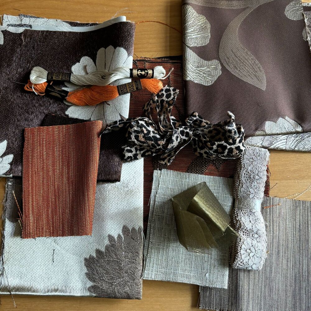 Slow sewing starter pack in brown cream and orange