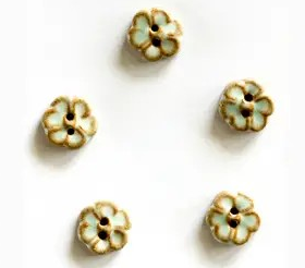 Turquoise flower  buttons - 1.5cm wide