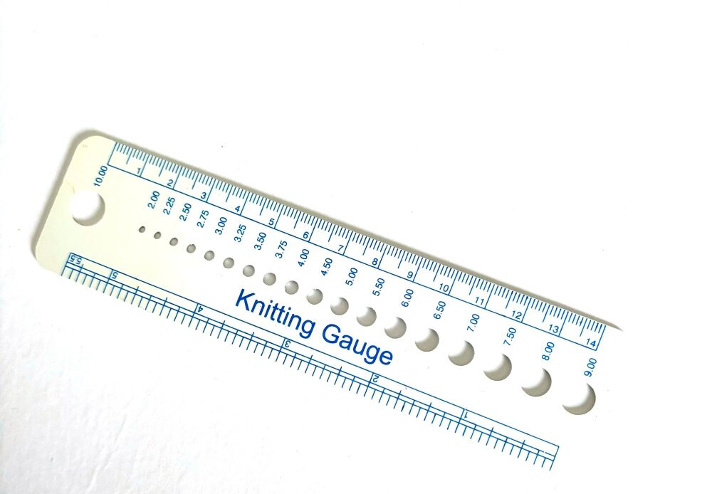 Plastic Knitting Swatch Ruler