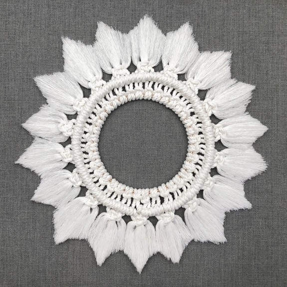 Macrame white mandala kit (giant snowflake)