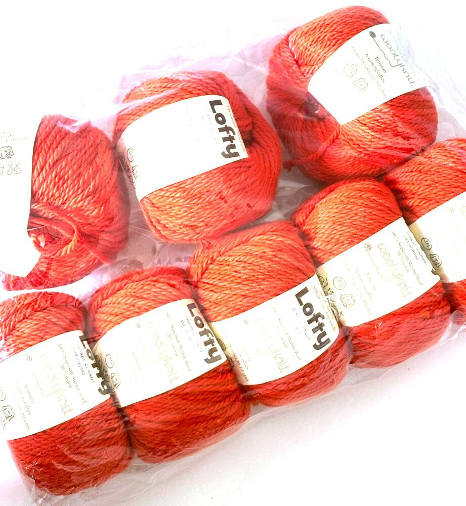 Wooly Knit LOFTY  - Shade Carrot  DISCOUNTED