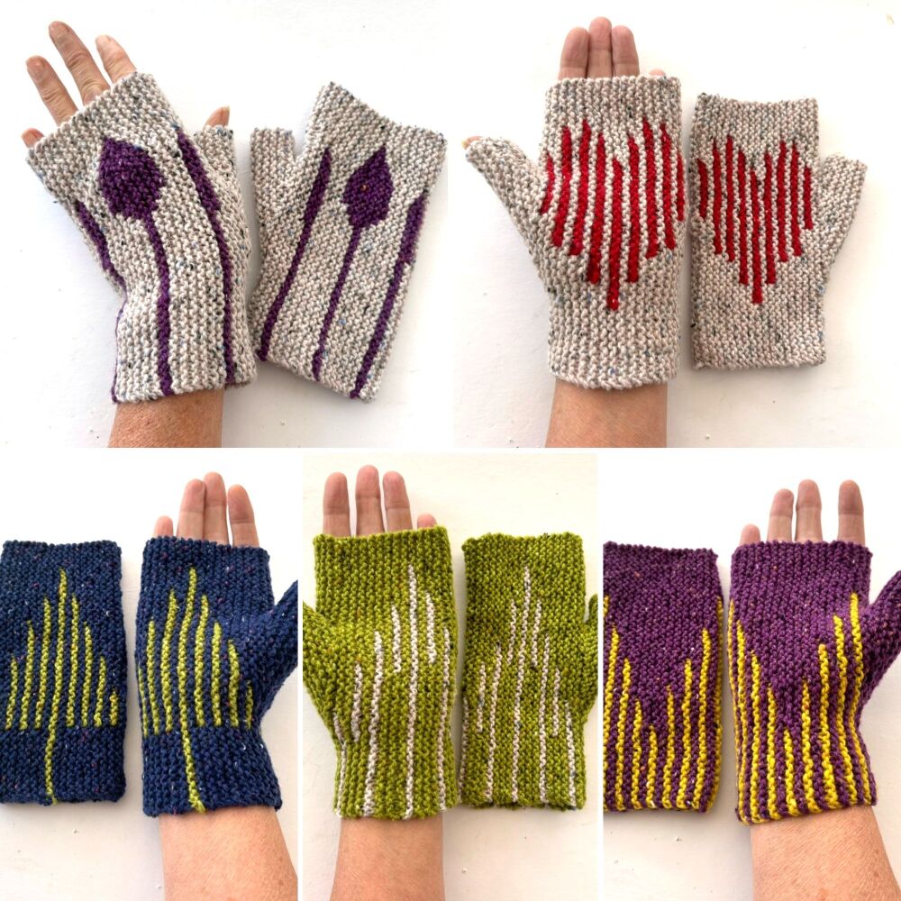 Short Row Colourwork Gloves - 2 patterns!