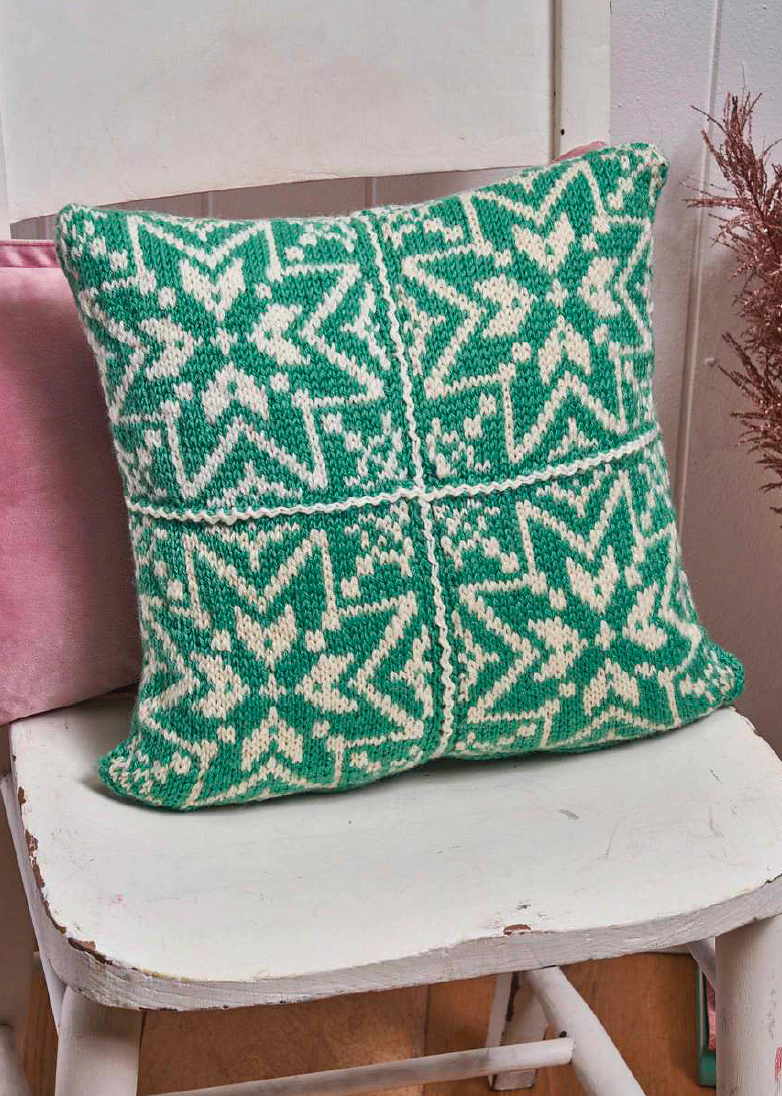 Snowflake Cushion Knitting Pattern
