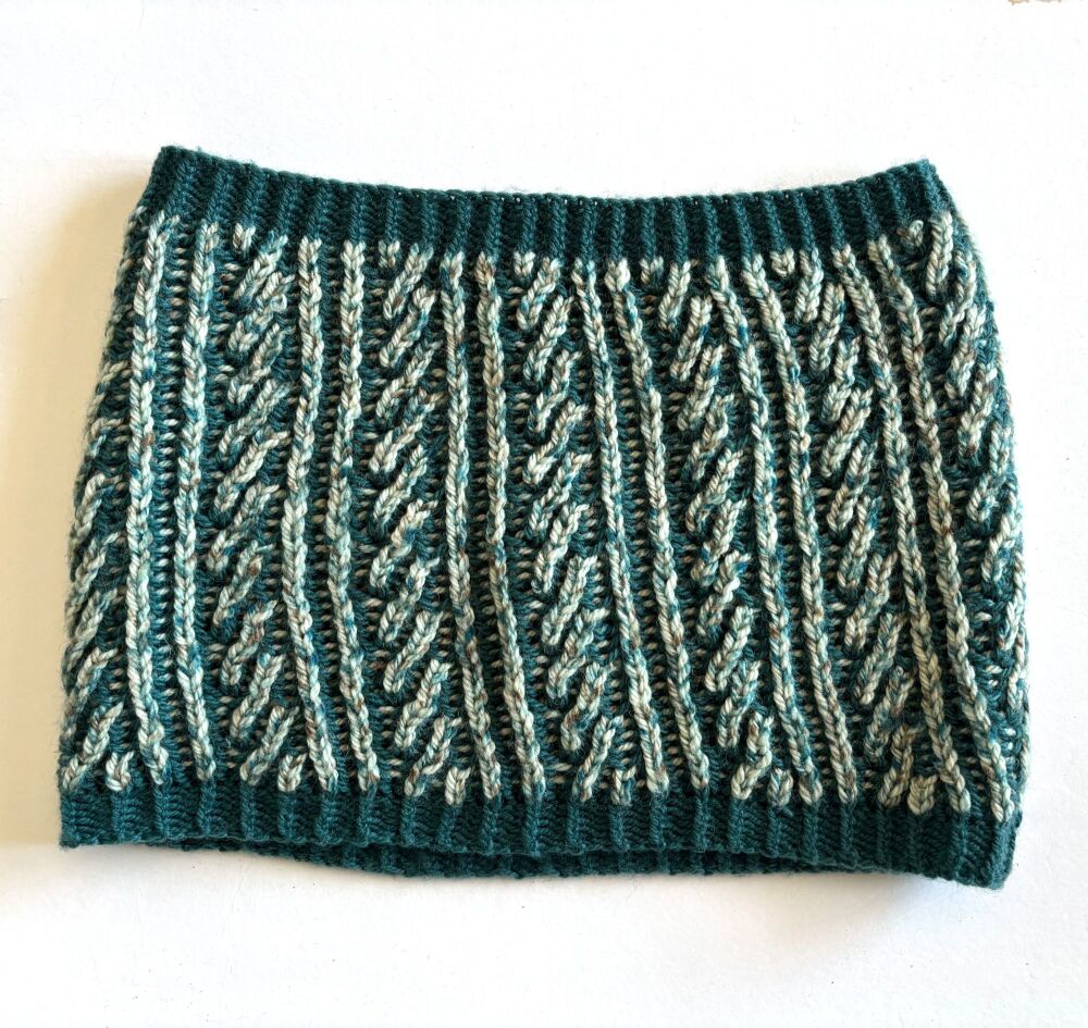 Teal Shetland Wool Cowl