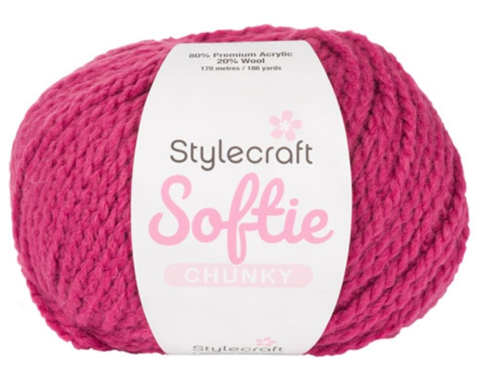 Stylecraft - Softie RASPBERRY Chunky Yarn  DISCOUNTED