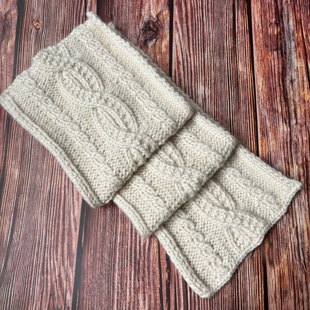 Chunky Cashmere Cable scarf