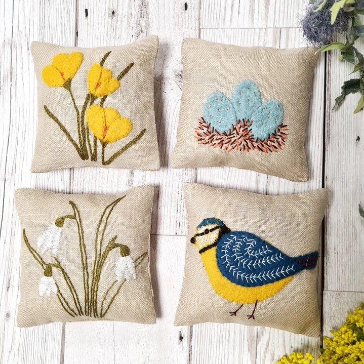 Embroidered Lavender Bags - Spring Garden Craft Kit