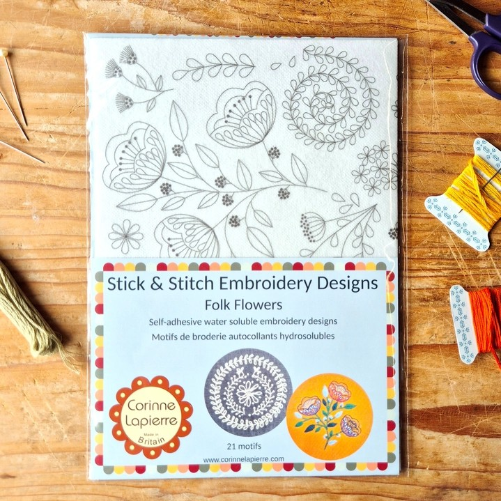 Stick & Stitch Embroidered Folk Flowers