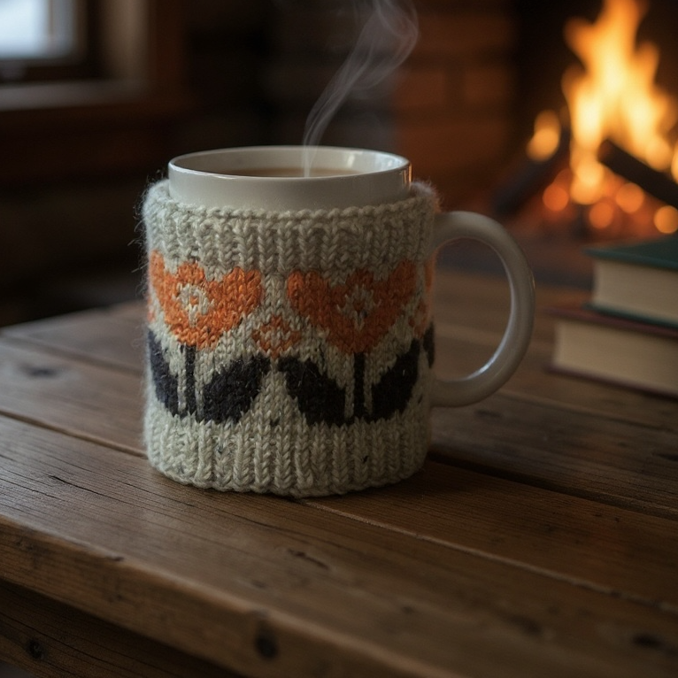 Orange Tulip Mug Cosy