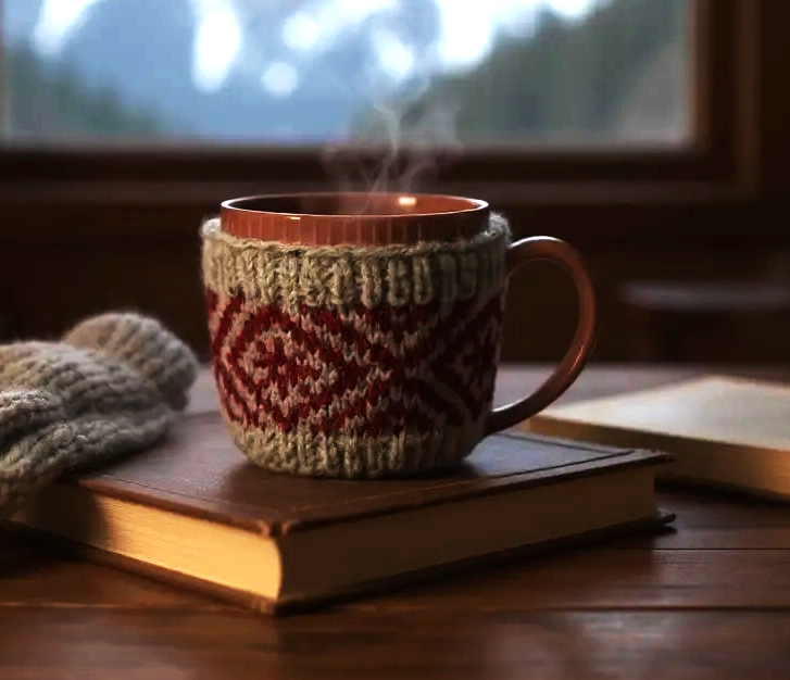 Cream Large Flower Mug cosy