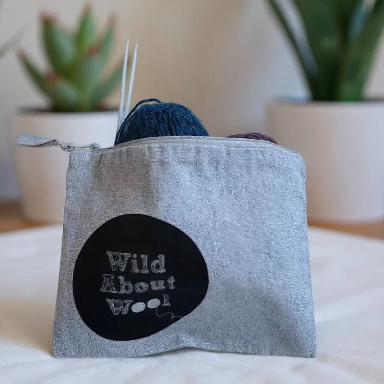Small zipped Wild About Wool Project Bag