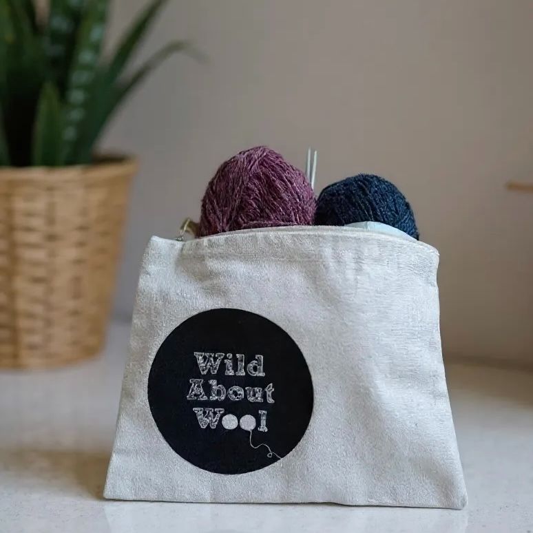 Small zipped Wild About Wool Project Bag