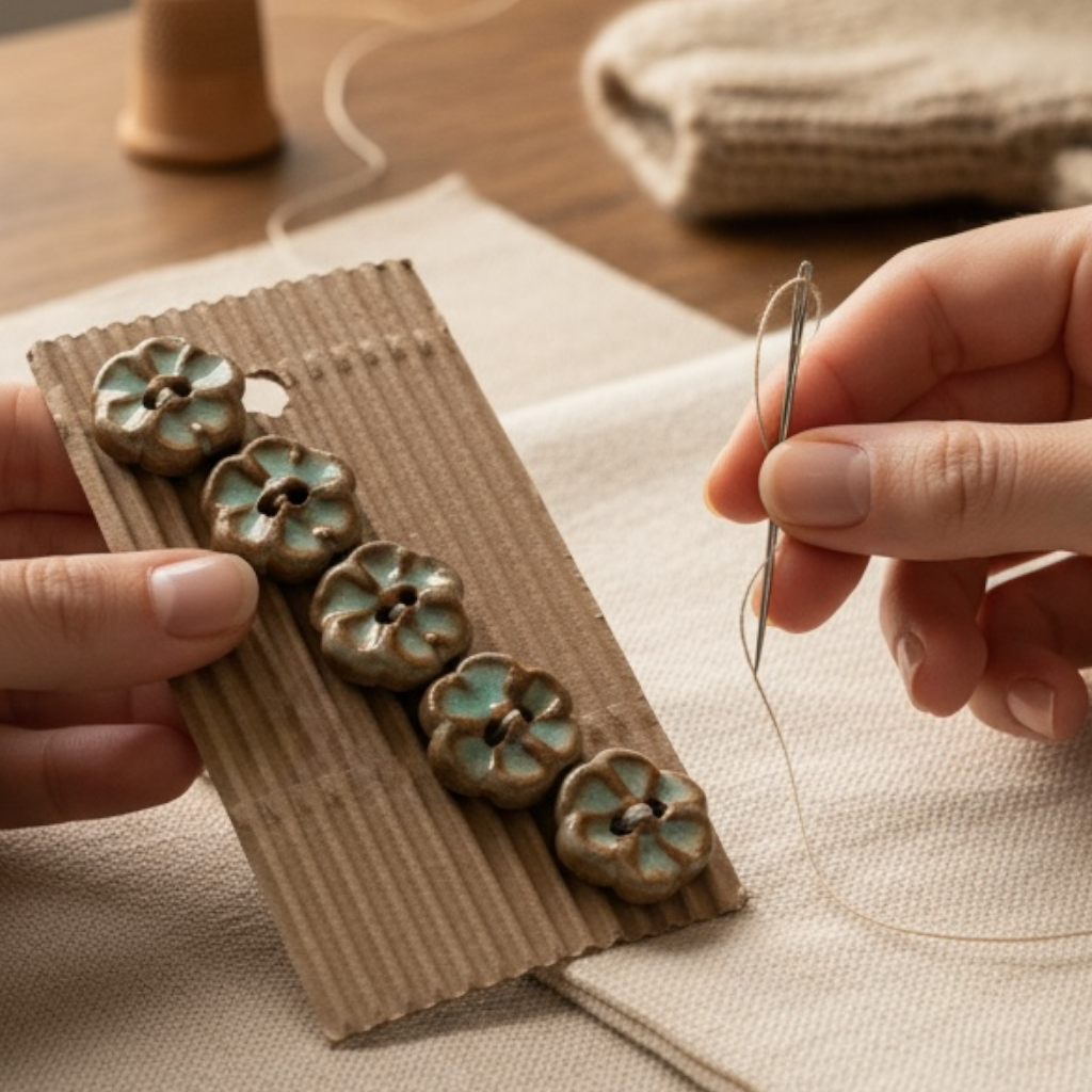 Turquoise flower  buttons - 1.5cm wide