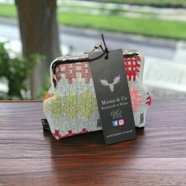 Crafty Project Purse - Welsh Tapestry design denim
