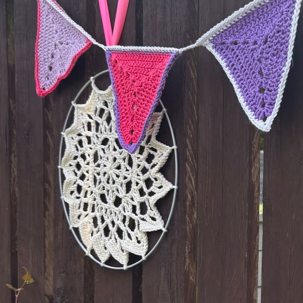 Cream crochet mandala wedding decor