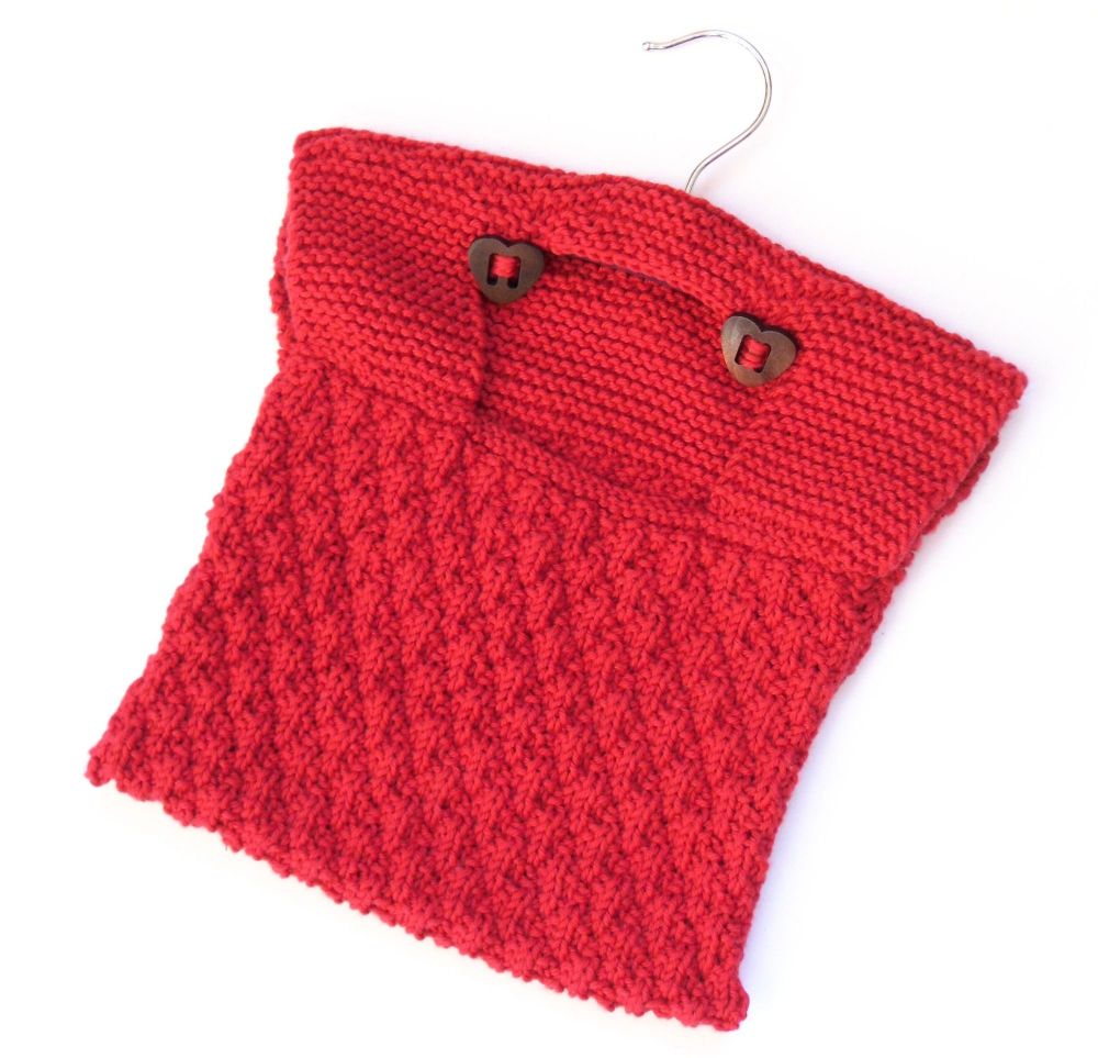 Knitting Pattern for Cotton Peg Bag 