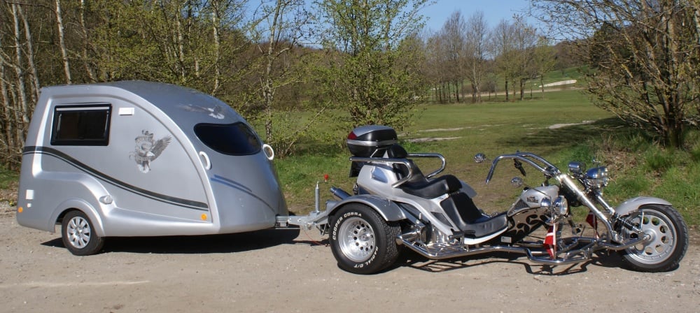 Motorcycle camper outlet trailer