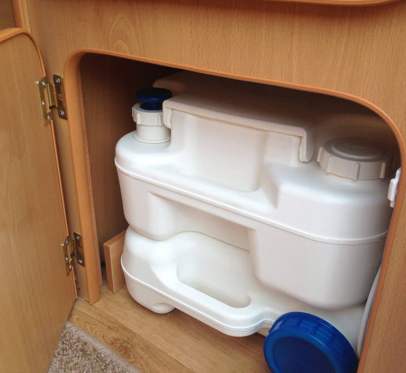 Flush Toilet. Go-Pods Micro Tourer Caravan