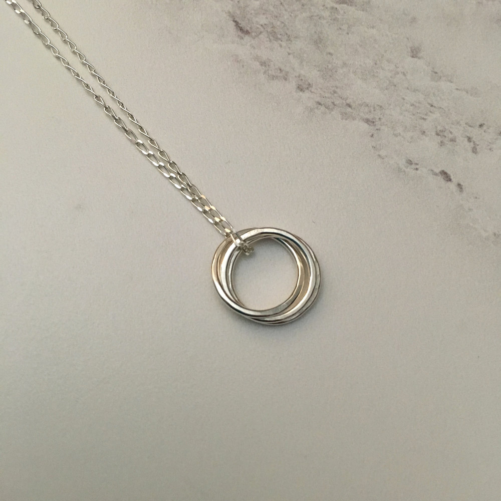 Triple Silver Ring Pendant