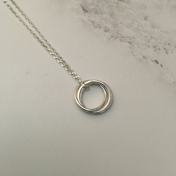 Triple Silver Mini Ring Pendant