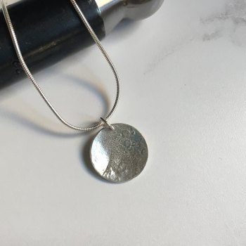 Reticulated Silver Rockpool Pendant - Small