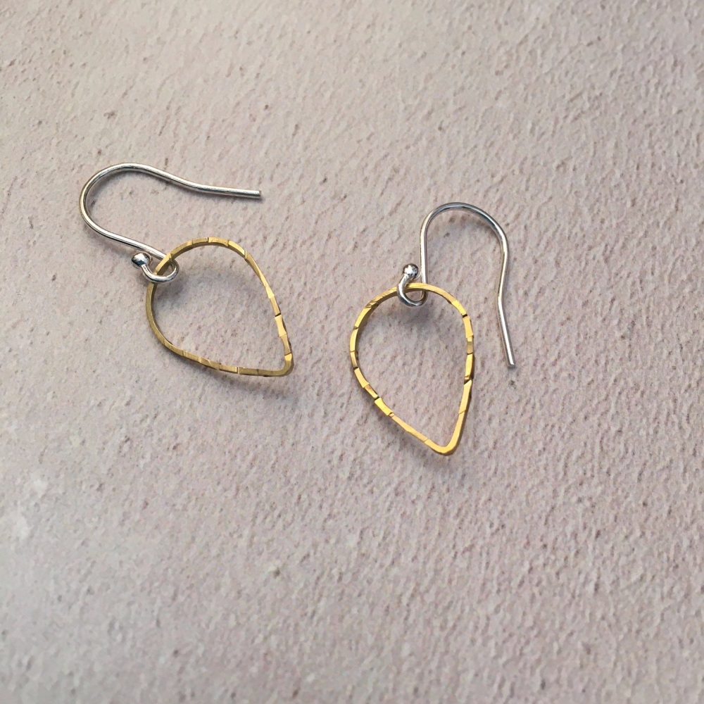 Mini Brass Teardrop Earrings