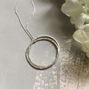 Lace Printed Large Ring pendant