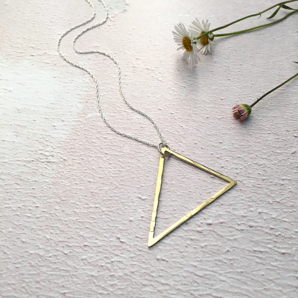 Brass Triangle Pendant