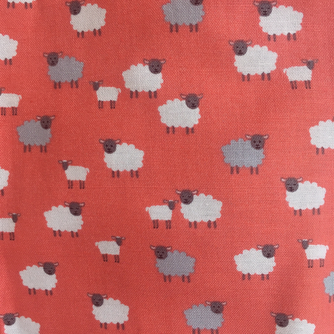 Cotton Face Mask - 134 SHEEP (picture of fabric used for the mask)