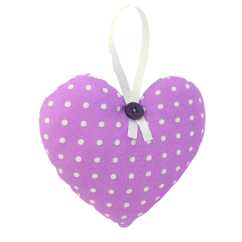 Heart - Purple/White Spots 