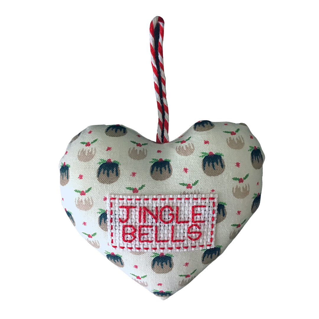 Small JINGLE BELLS heart decoration