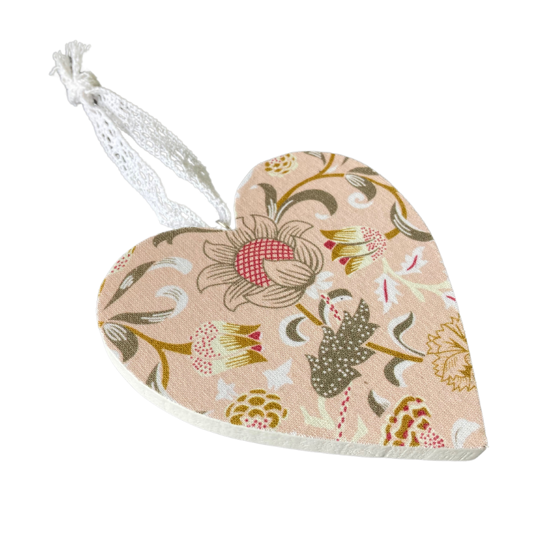Wooden Hanging Heart - William Morris