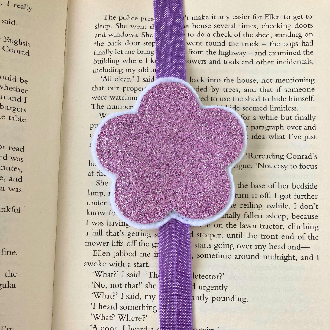 Bookmark Book Band - Flower - Lilac