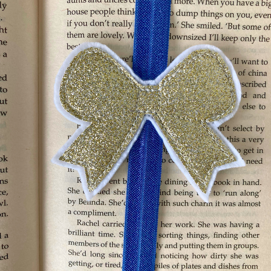 Bookmark Book Band - Bow - Gold