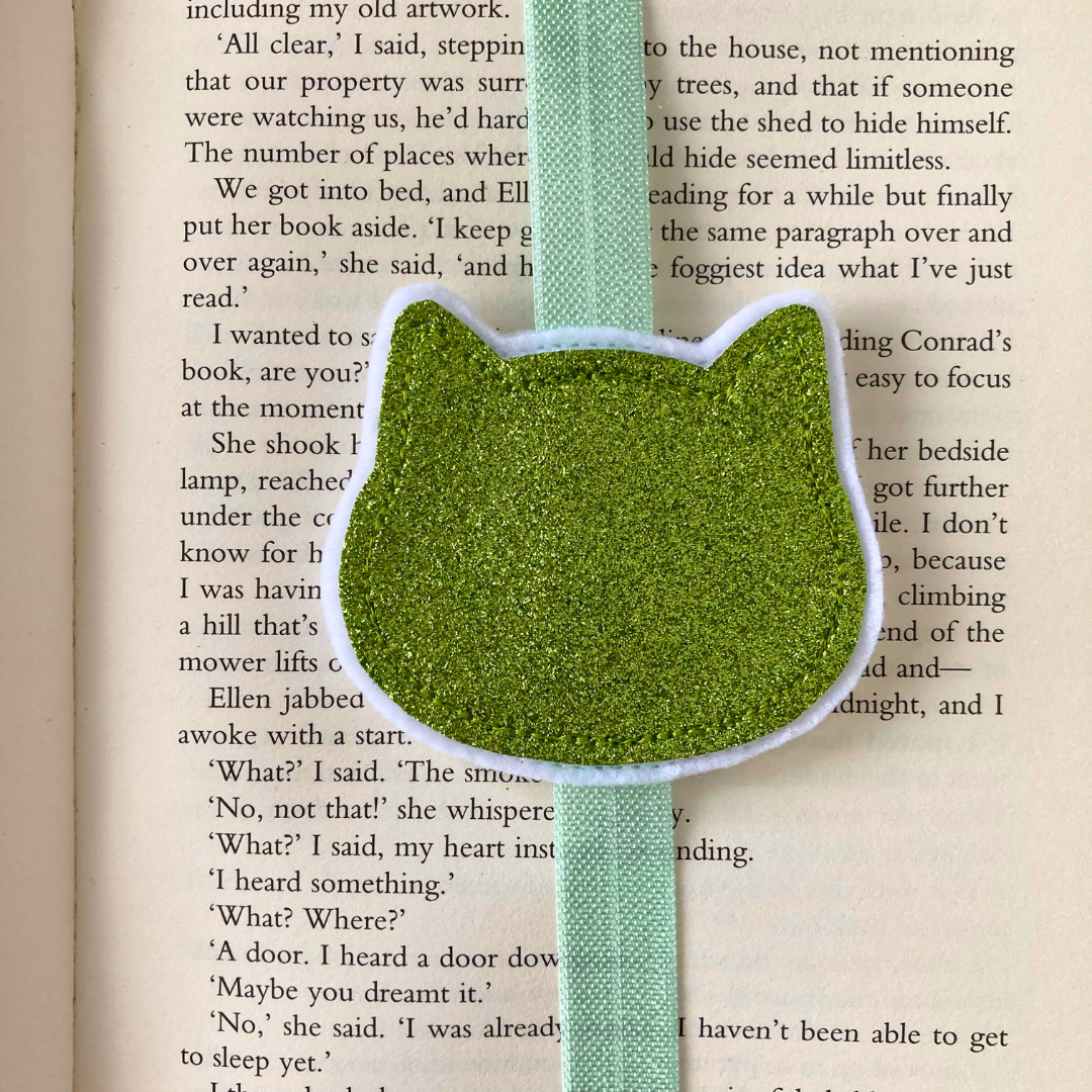 Bookmark Book Band - Cat - Green