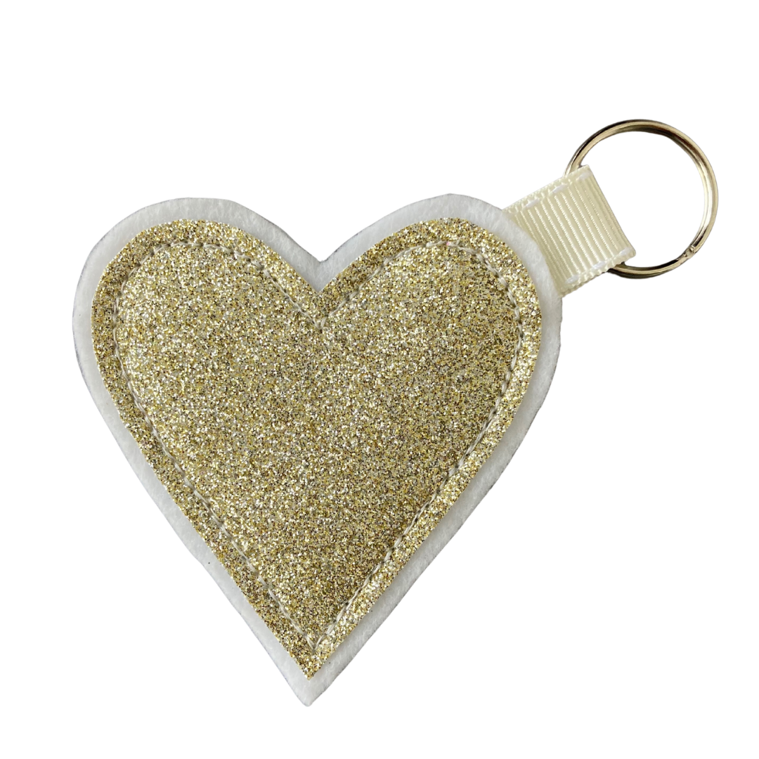 Heart Keyring/Bag Tag - Gold
