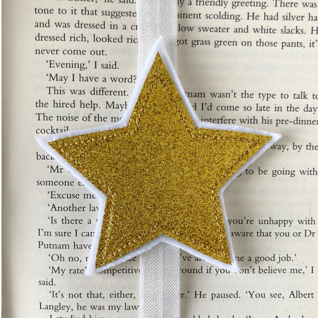 Bookmark Book Band - Star - Gold