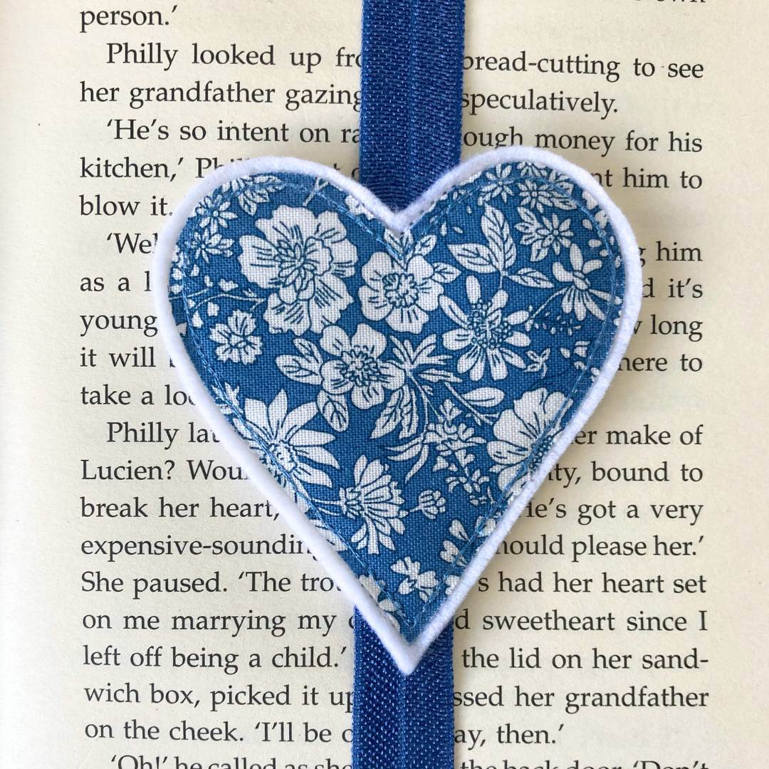 Bookmark Book Band - Heart - Liberty Print