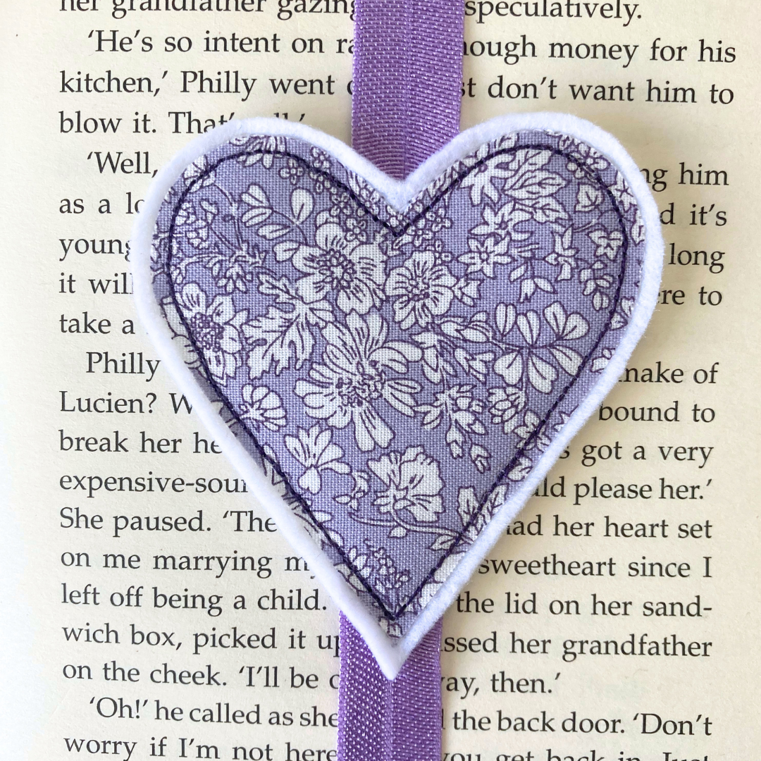 Bookmark Book Band - Heart - Liberty Print