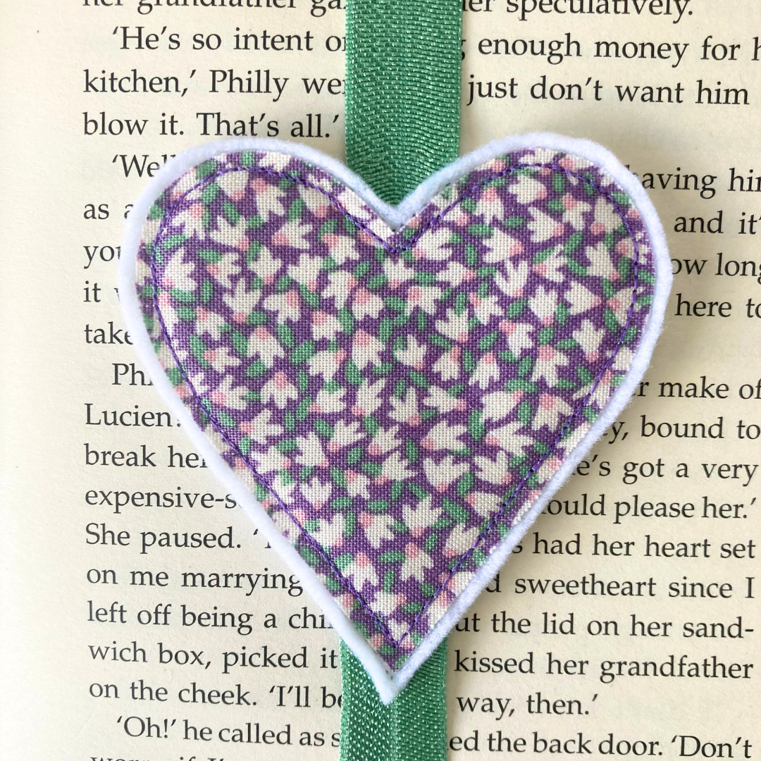 Bookmark Book Band - Heart - Liberty Print