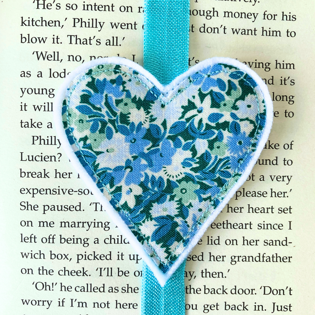 Bookmark Book Band - Heart - Liberty Print