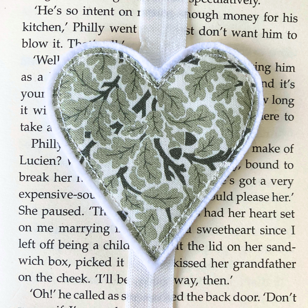 Bookmark Book Band - Heart - William Morris Print.