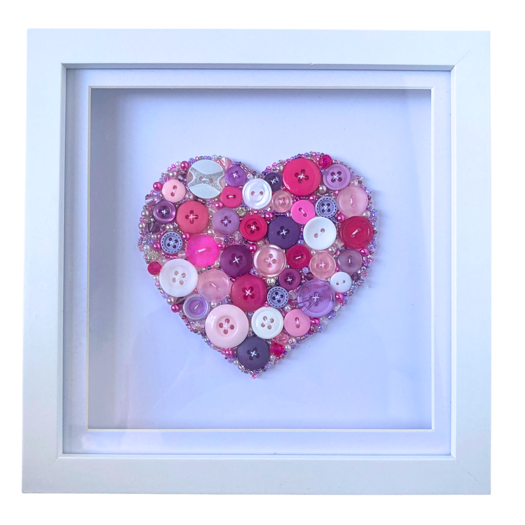 Button Heart Frame