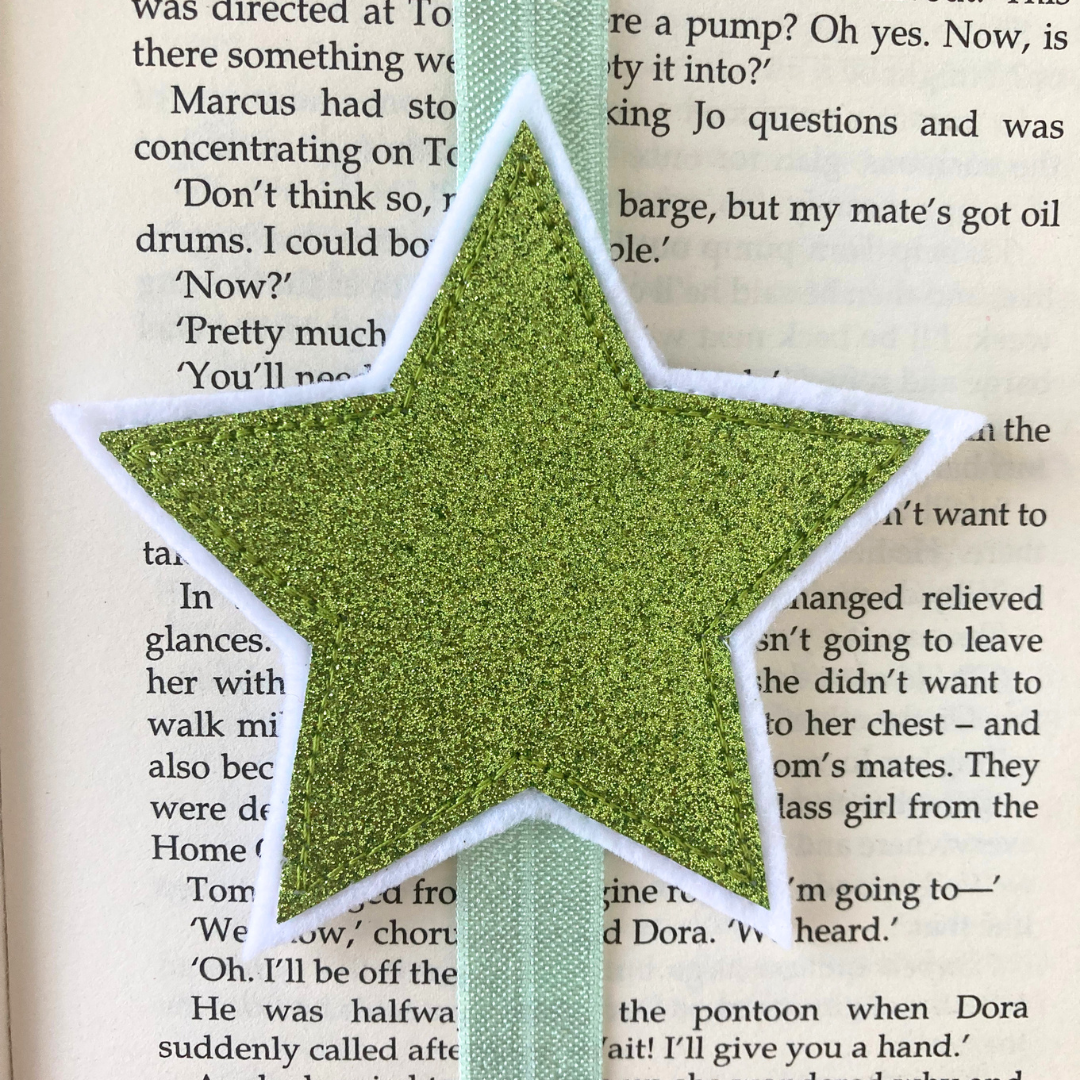 Bookmark Book Band - Star - Lime Green