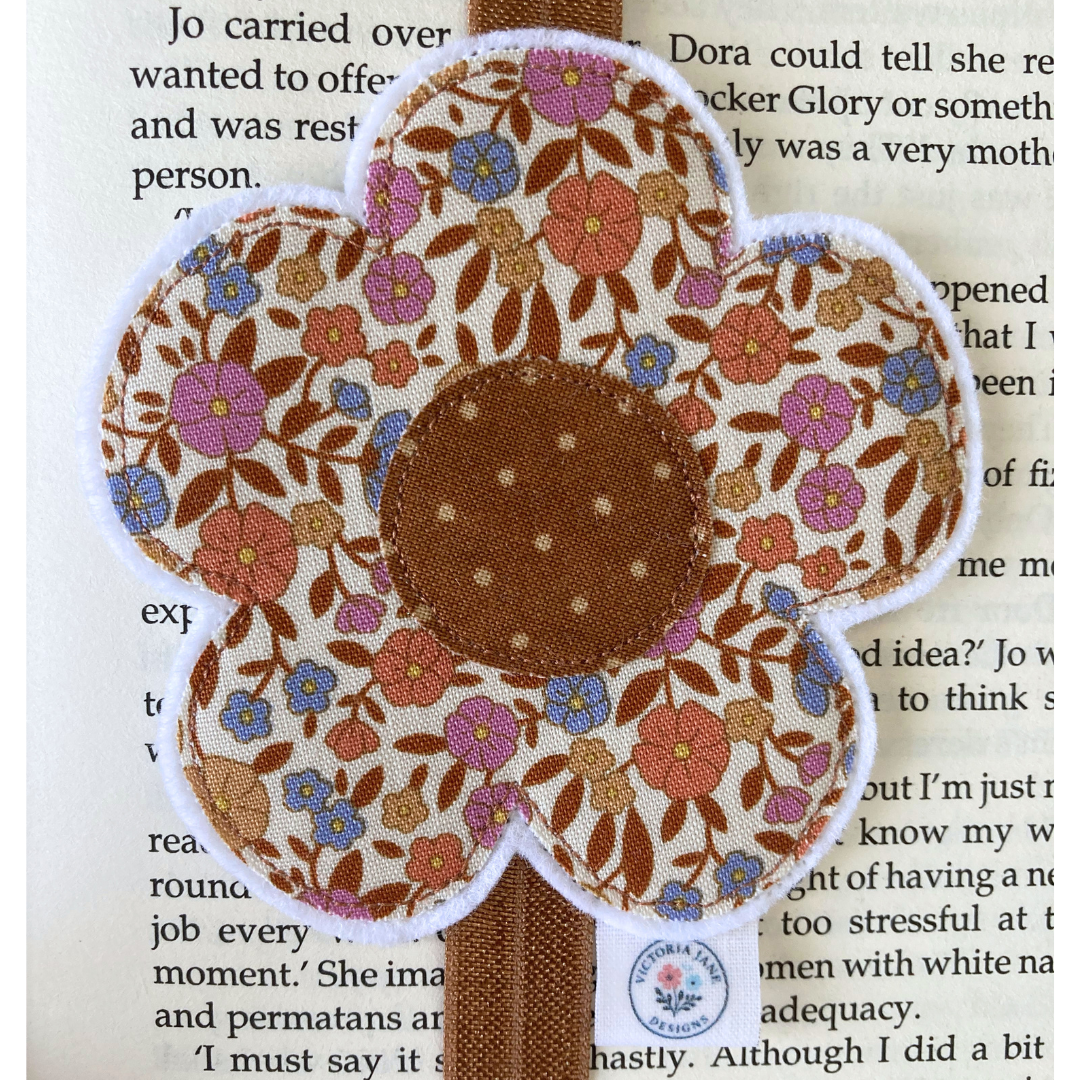 Bookmark Book Band - Fabric Flower