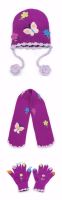 Gorgeous Kidorable Butterfly Knitted Hat, Scarf & Gloves Set 3-6 Years