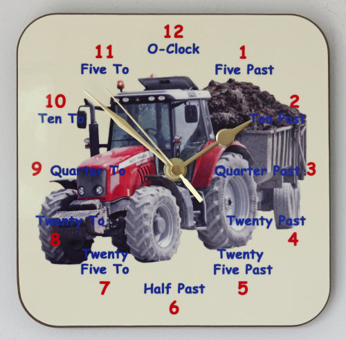 Tractor clock for Learning to tell the Time