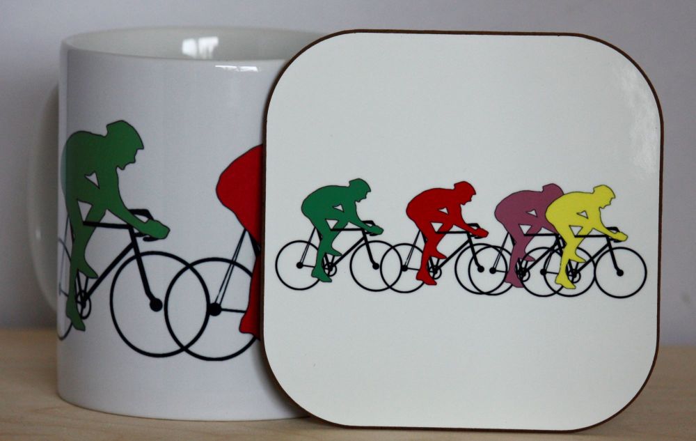 Cycling Gift Set - Mug & Coaster