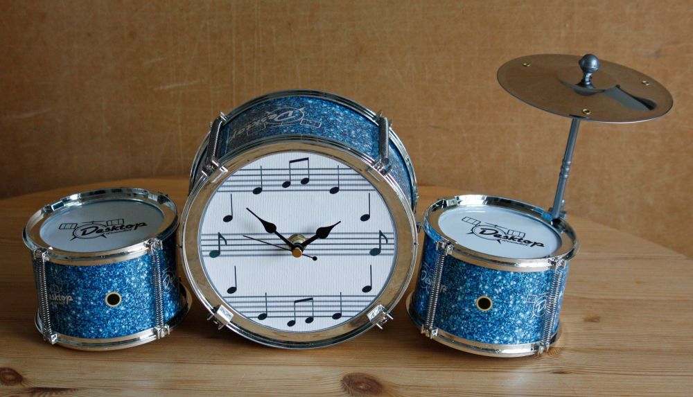 Drum Kit Desk Clock
